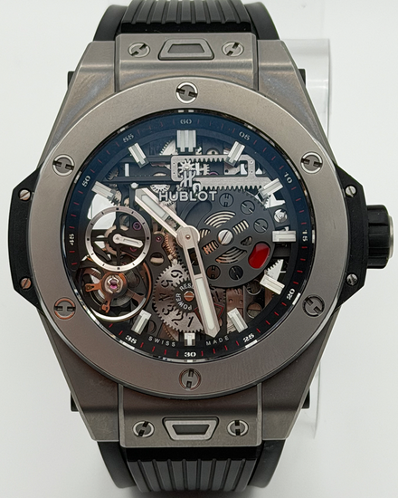 2018 Hublot Big Bang Meca-10 45MM Skeleton Dial Rubber Strap (414.NI.1123.RX)