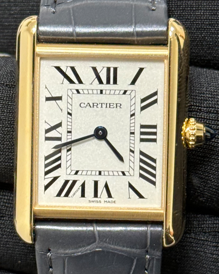 2024 Cartier Tank Louis Cartier 25.5MM Quartz Silver Dial Leather Strap (WGTA0067)