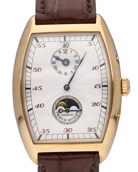 Franck Muller Tonneau Curvex Jump Hours 31MM Silver Dial Leather Strap (2852 D HS)