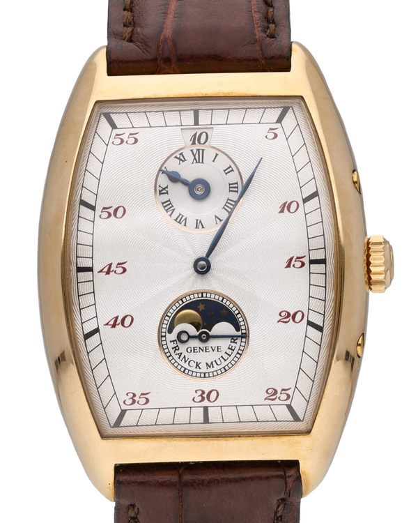 Franck Muller Tonneau Curvex Jump Hours 31MM Silver Dial Leather Strap (2852 D HS)