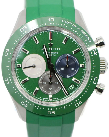 2024 Zenith Chronomaster Sport 41MM Green Dial Rubber Strap (03.3119.3600/56.R952)