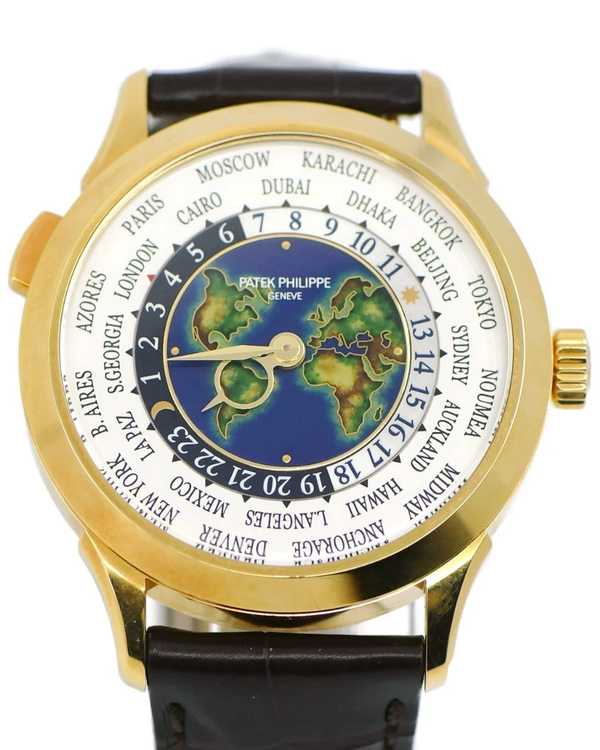 2022 Patek Philippe World Time 38.5MM White Dial Leather Strap (5231J-001)