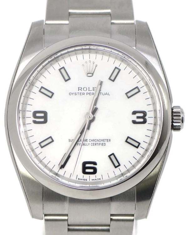 2014 Rolex Oyster Perpetual 34MM White Dial Oyster Bracelet (114200)