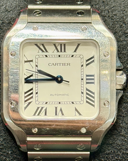 2021 Cartier Santos De Cartier 35MM Silver Dial Steel Bracelet (WSSA0010)