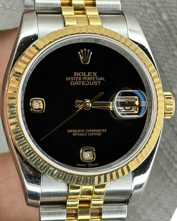 Rolex Datejust 36MM Black Dial Two-Tone Jubilee Bracelet (116233)
