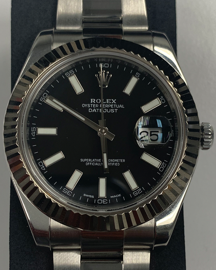 Rolex Datejust II 41MM Black Dial Oyster Bracelet (116334)