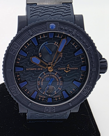 2016 Ulysse Nardin Marine Diver Blue Ocean L.E. 45.8MM Blue Dial Rubber Strap (263-99LE)