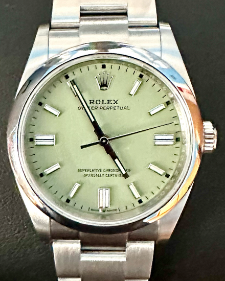 2025 Rolex Oyster Perpetual 36MM Pistachio Dial Oyster Bracelet (126000)
