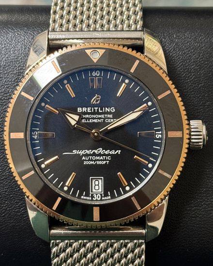 Breitling Superocean Heritage 42MM Black Dial Steel Bracelet (UB2010)