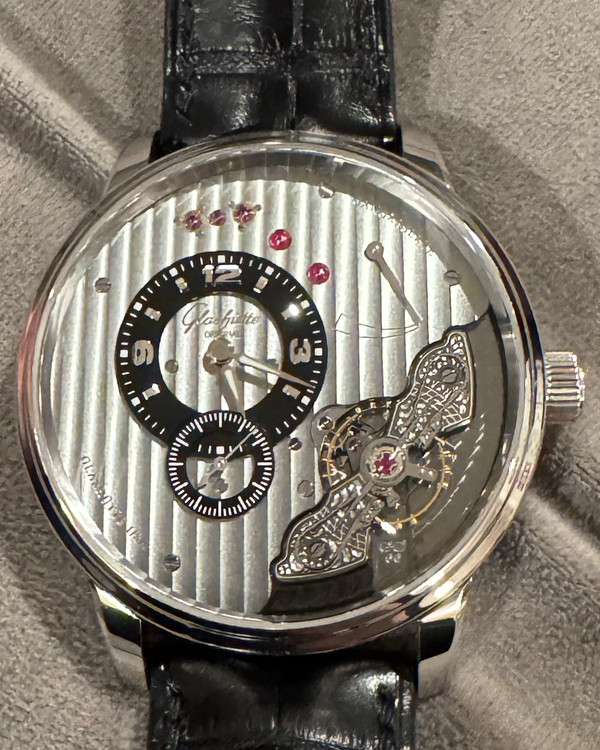 2025 Glashütte Original PanoInverse XL 42MM Grey Dial Aftermarket Leather Strap (1-66-06-04-22-62)