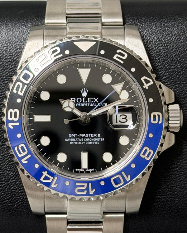 2014 Rolex GMT-Master II "Batman" 40MM Black Dial Oyster Bracelet (116710BLNR)