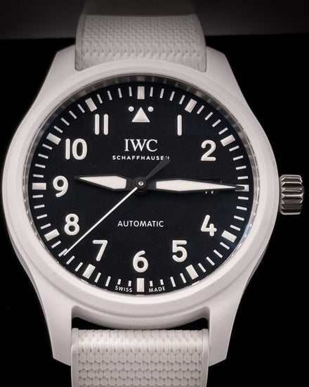 2025 IWC Schaffhausen Pilot Top Gun "Lake Tahoe" 41MM Black Dial Rubber Strap (IW328104)