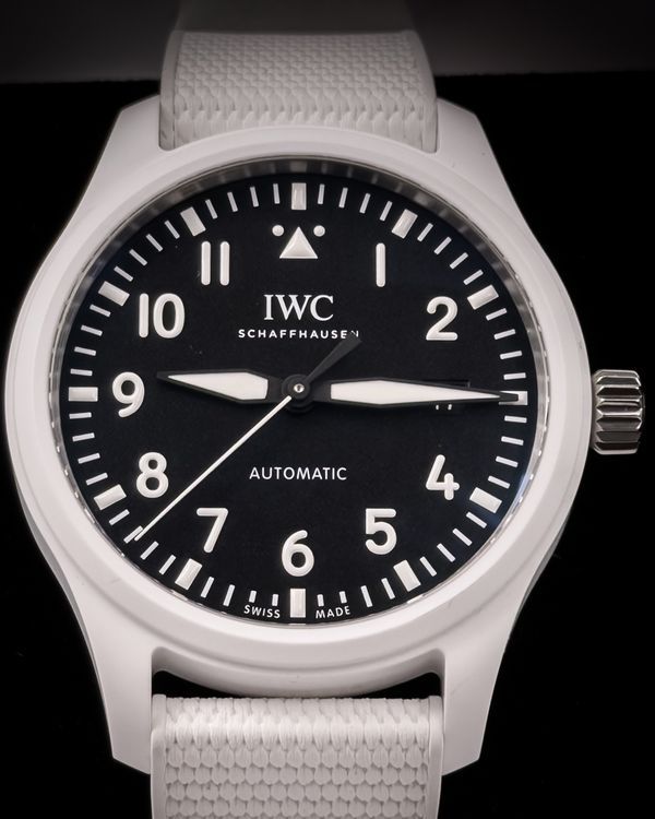 2025 IWC Schaffhausen Pilot Top Gun "Lake Tahoe" 41MM Black Dial Rubber Strap (IW328104)