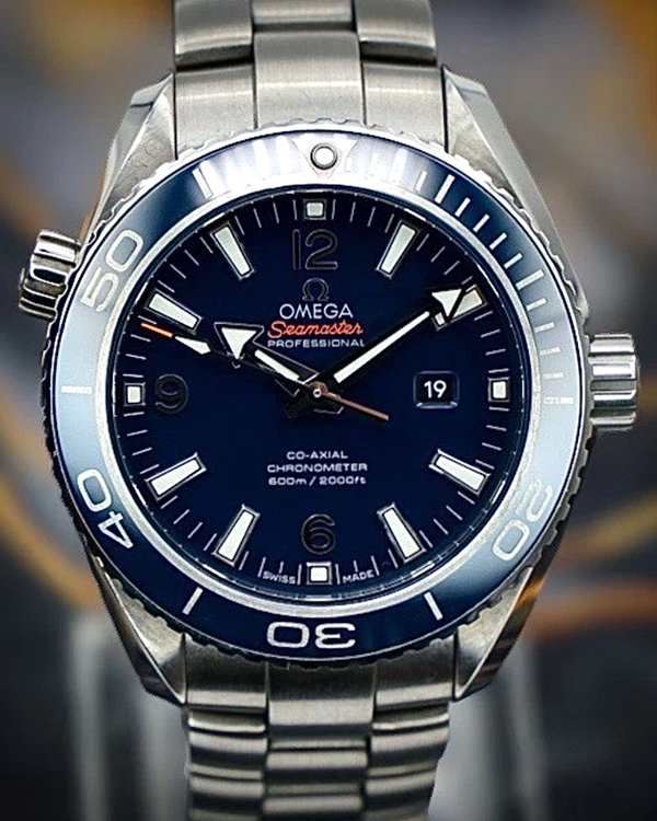 2019 Omega Seamaster Planet Ocean 600M 37.5MM Blue Dial Titanium Bracelet (232.90.38.20.03.001)