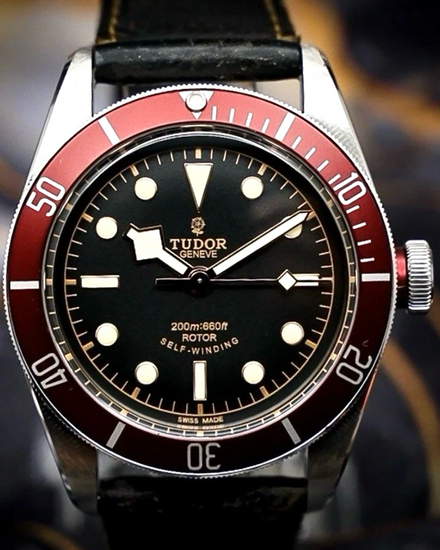 2013 Tudor Black Bay Heritage "Smiley" 41MM Black Dial Leather Strap (79220R)