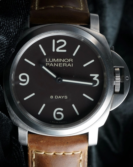 Panerai Luminor Base 8 Days 44MM Brown Dial Leather Strap (PAM00562)