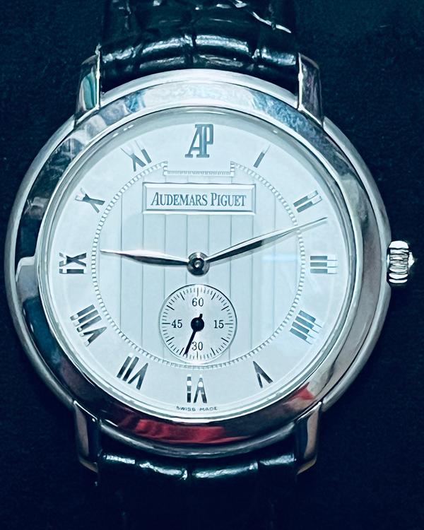 2005 Audemars Piguet Jules Audemars 18k Gold 36MM Silver Dial Leather Strap (15056BC.OO.A001CR.02)