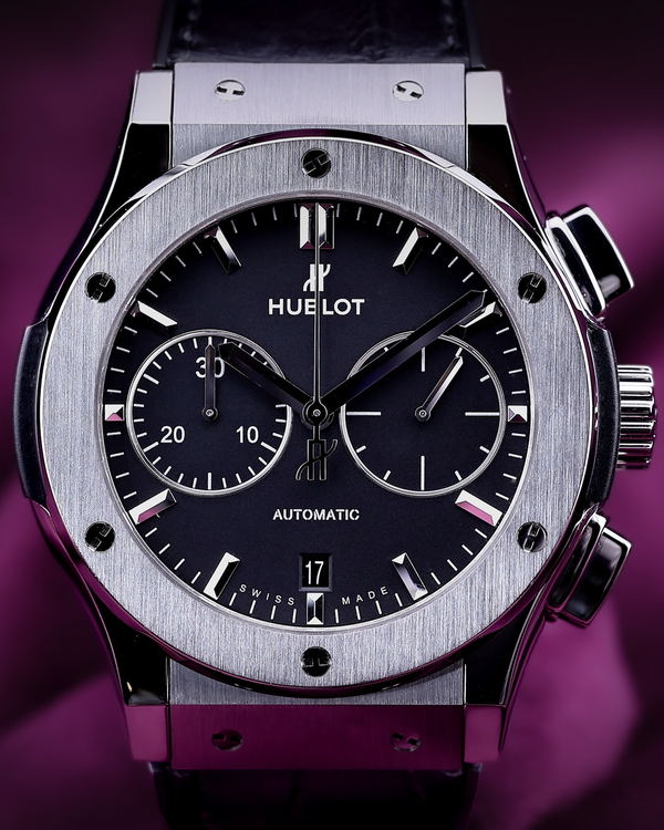 2019 Hublot Classic Fusion Chronograph 45MM Black Dial Rubber Strap (521.NX.1171.LR)