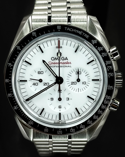 2024 Omega Speedmaster Professional Moonwatch 42MM White Dial Steel Bracelet (310.30.42.50.04.001)