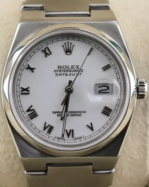 1988 (R Serial) Rolex Datejust Oysterquartz 36MM White Dial Oysterquartz Bracelet (17000)