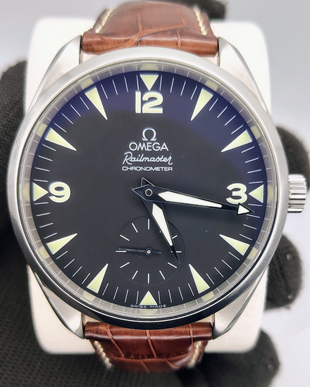Omega Seamaster Railmaster 49.2MM Black Dial Leather Strap (2806.52.37)