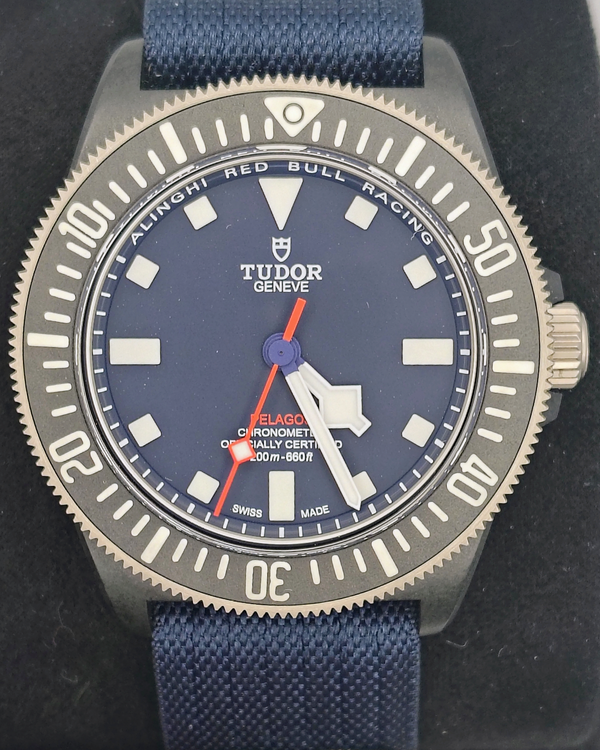 2024 Tudor Pelagos FXD "Alinghi Red Bull Racing" 42MM Blue Dial Textile Strap (25707KN)