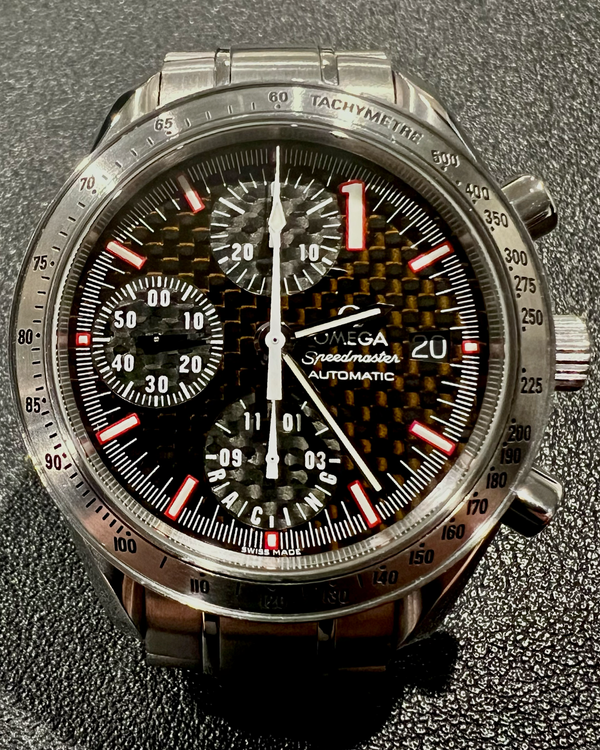 2001 Omega Speedmaster Racing "Michael Schumacher" L.E. 39MM Carbon Fiber Dial Steel Bracelet (3519.50.00)