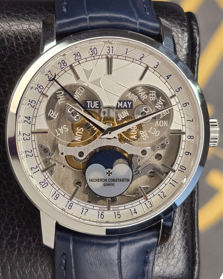 2025 Vacheron Constantin Traditionnelle Complete Calendar Openface L. E. 41MM Skeleton Dial Leather Strap (4020T/000P-H038)