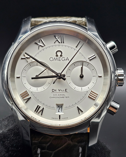 2018 Omega De Ville 42MM Silver Dial Leather Strap (431.13.42.51.02.001)