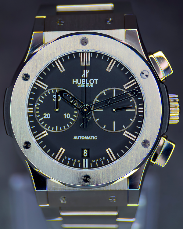 Hublot Classic Fusion Chronograph 45MM Black Dial Titanium Bracelet (521.NX.1170.NX)