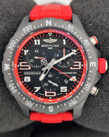 Breitling Endurance Pro 38MM Quartz Black Dial Rubber Strap (X83310)