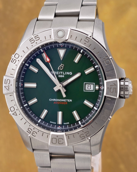 2024 Breitling Avenger 42MM Green Dial Steel Bracelet (A17328101L1A1)