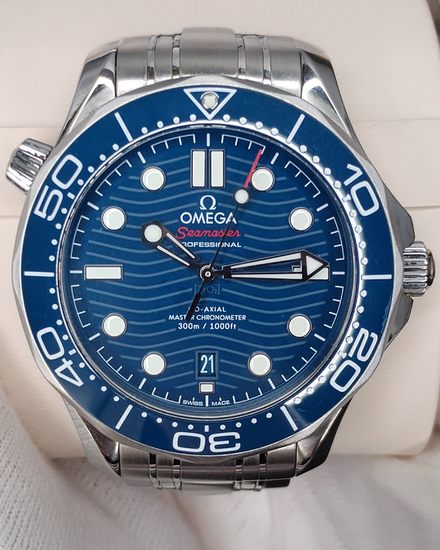 2019 Omega Seamaster Diver 300M 42MM Blue Dial Steel Bracelet (210.30.42.20.03.001)