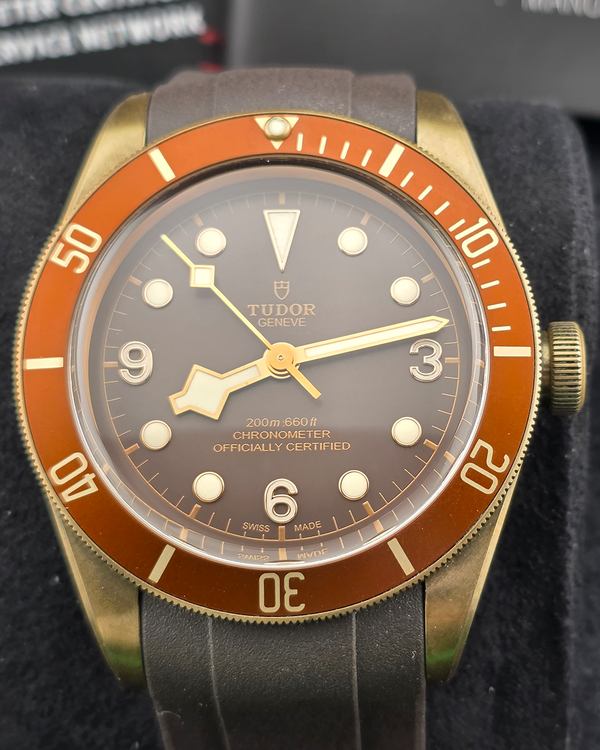 Tudor Black Bay Bronze 43MM Brown Dial Aftermarket Rubber Strap (79250BM)