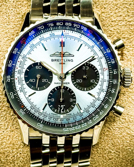 2025 Breitling Navitimer B01 Chronograph 41MM Ice Blue Dial Steel Bracelet (AB0139241C2A1)
