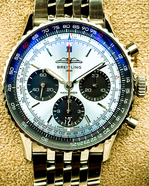 2025 Breitling Navitimer B01 Chronograph 41MM Ice Blue Dial Steel Bracelet (AB0139241C2A1)