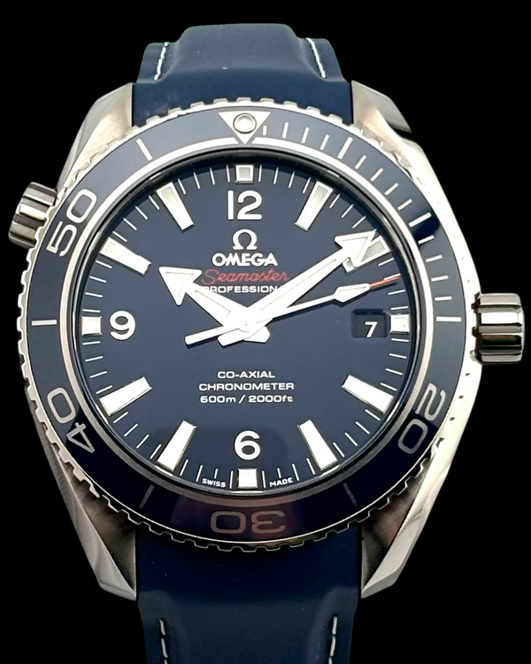 2020 Omega Seamaster Planet Ocean 600M 42MM Blue Dial Rubber Strap (232.92.42.21.03.001)