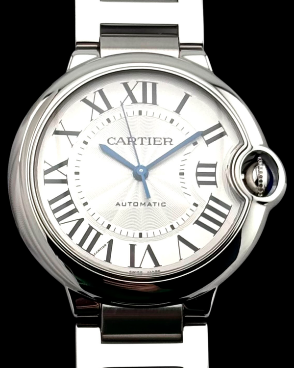 2021 Cartier Ballon Bleu 36MM Silver Dial Steel Bracelet (WSBB0048)