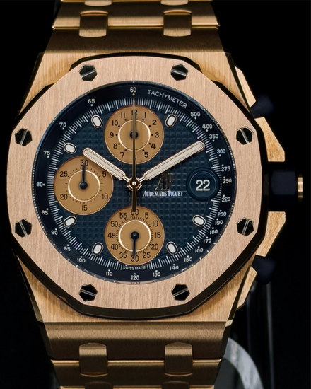 2022 Audemars Piguet Royal Oak Offshore Chronograph 42MM Blue Dial Rose Gold Bracelet (26238OR.OO.2000OR.01)
