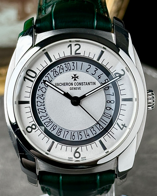2017 Vacheron Constantin Quai De I'lle 41MM Silver Dial Aftermarket Leather Strap (4500S/000A-B195)