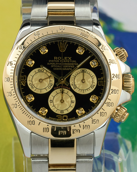 1999 Rolex Cosmograph Daytona "Zenith" 40MM Black Dial Two-Tone Oyster Bracelet (16523)