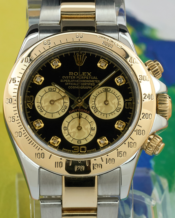 1999 Rolex Cosmograph Daytona "Zenith" 40MM Black Dial Two-Tone Oyster Bracelet (16523)