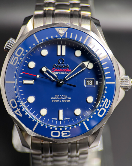2018 Omega Seamaster Diver 300M 41MM Blue Dial Steel Bracelet (212.30.41.20.03.001)