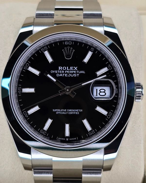 2025 Rolex Datejust 41MM Black Dial Oyster Bracelet (126300)