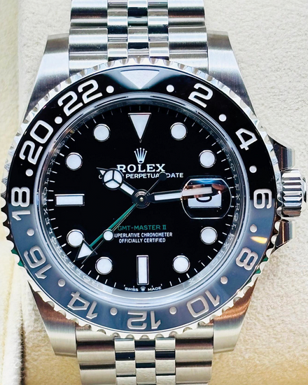 2024 Rolex GMT-Master II "Bruce Wayne" 40MM Black Dial Jubilee Bracelet (126710GRNR)