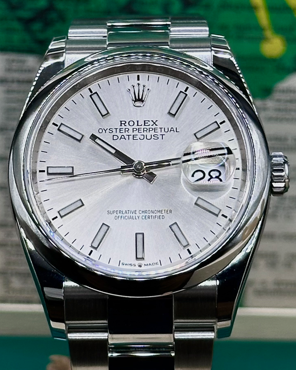 2021 Rolex Datejust 36MM Silver Dial Oyster Bracelet (126200)