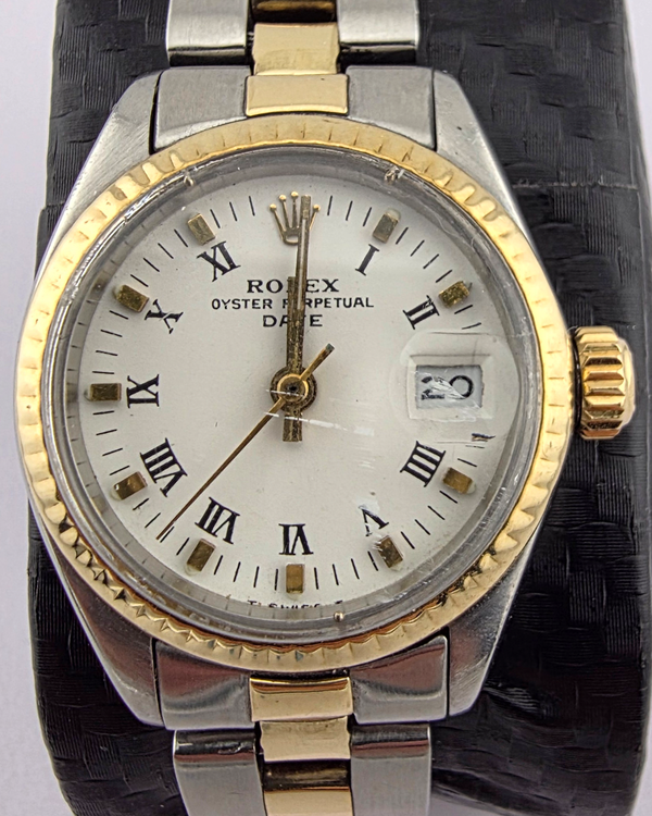 1990 Rolex Lady-Datejust 26MM White Dial Two-Tone Oyster Bracelet (6917)