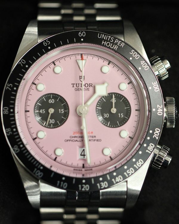2024 Tudor Black Bay Chrono "Flamingo Pink" 41MM Pink Dial Steel Bracelet (79360N)
