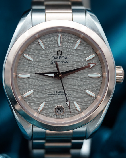 2025 Omega Seamaster Aqua Terra 150M 34MM Grey Dial Two-Tone Bracelet (220.20.34.20.06.001)