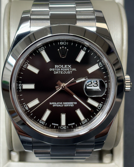2015 Rolex Datejust II 41MM Black Dial Oyster Bracelet (116300)